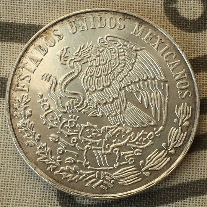 25 песос 1972 година/ Бенито Хуарес  Мексико Сребърна Монета XF