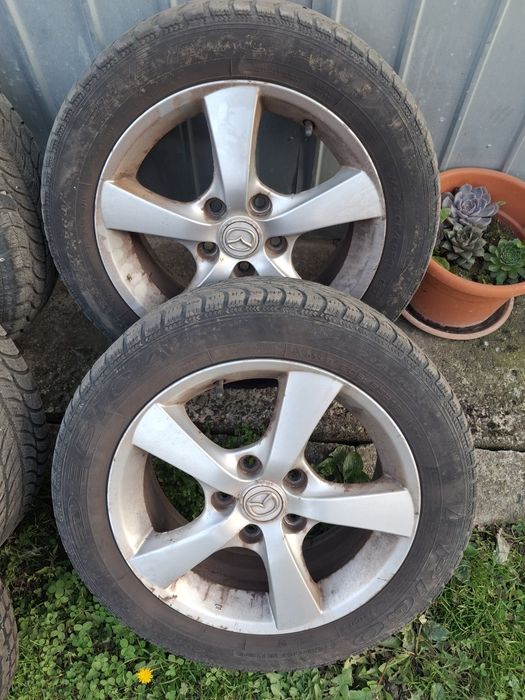 Vand jante aluminiu mazda3 pe 16 cu piulițe si roata rezerva slim .