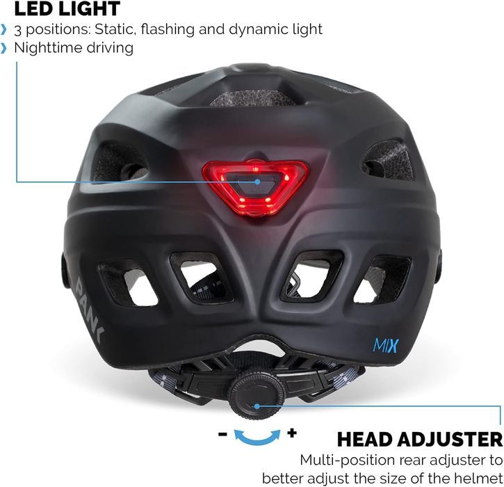 Casca de protectie ajustabila pentru trotineta, bicicleta cu LED spate