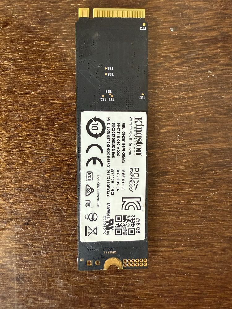 SSD Nvme M2 Kingston 256Gb