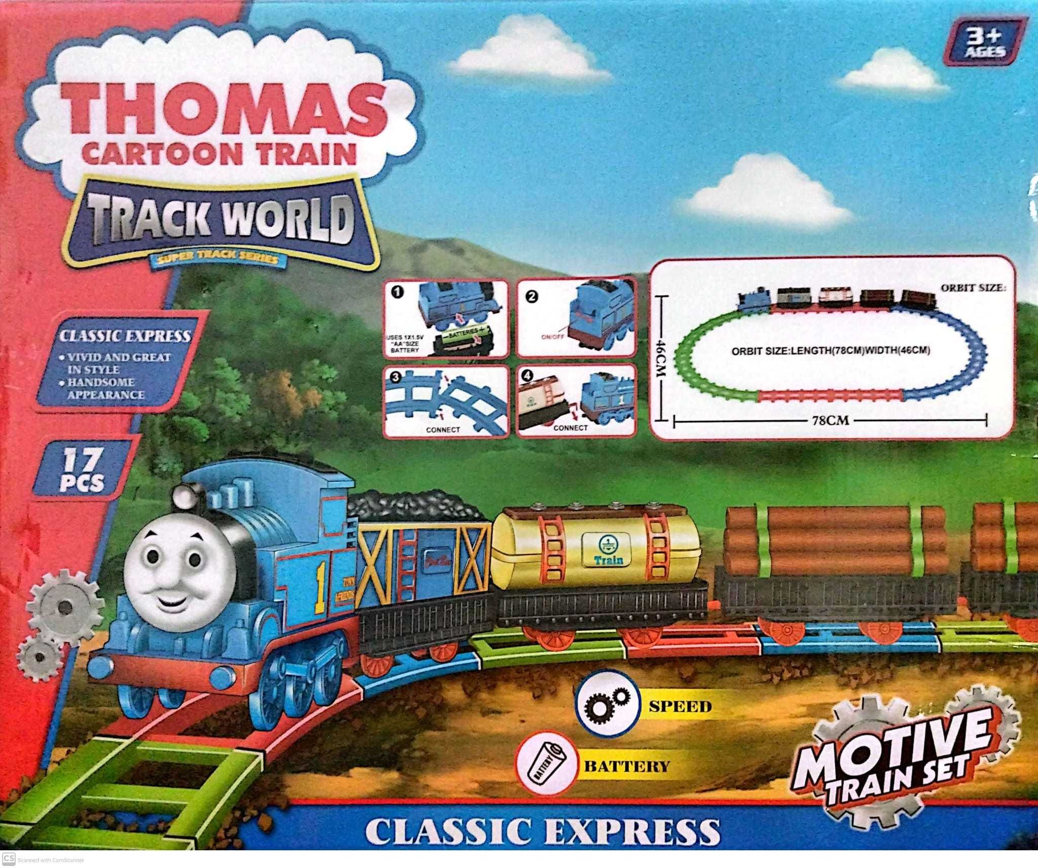 Tren Thomas pe sine, cu baterii, sunete si lumini