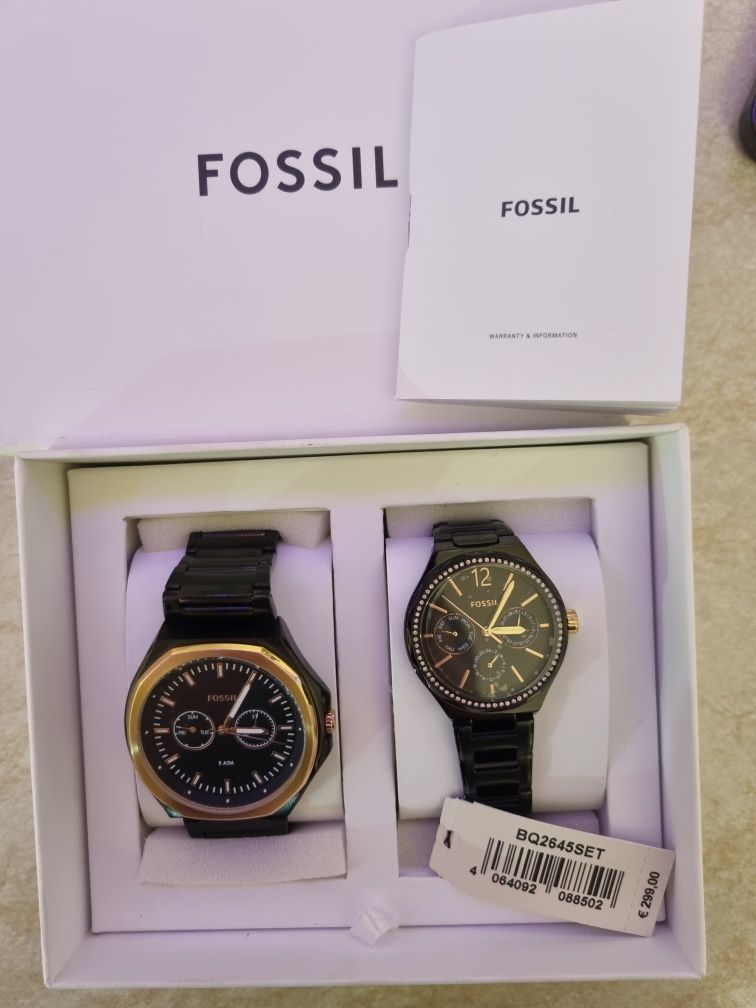 Ceas Fossil set dama si barbat!