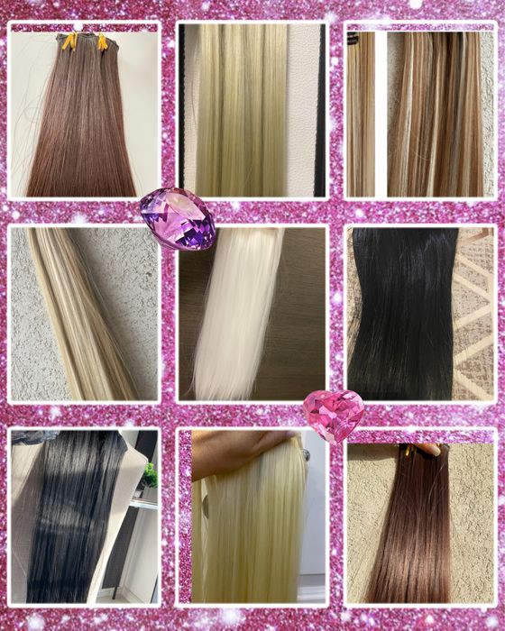 Set extensii lungi ( culori diferite blond / saten/ brunet )