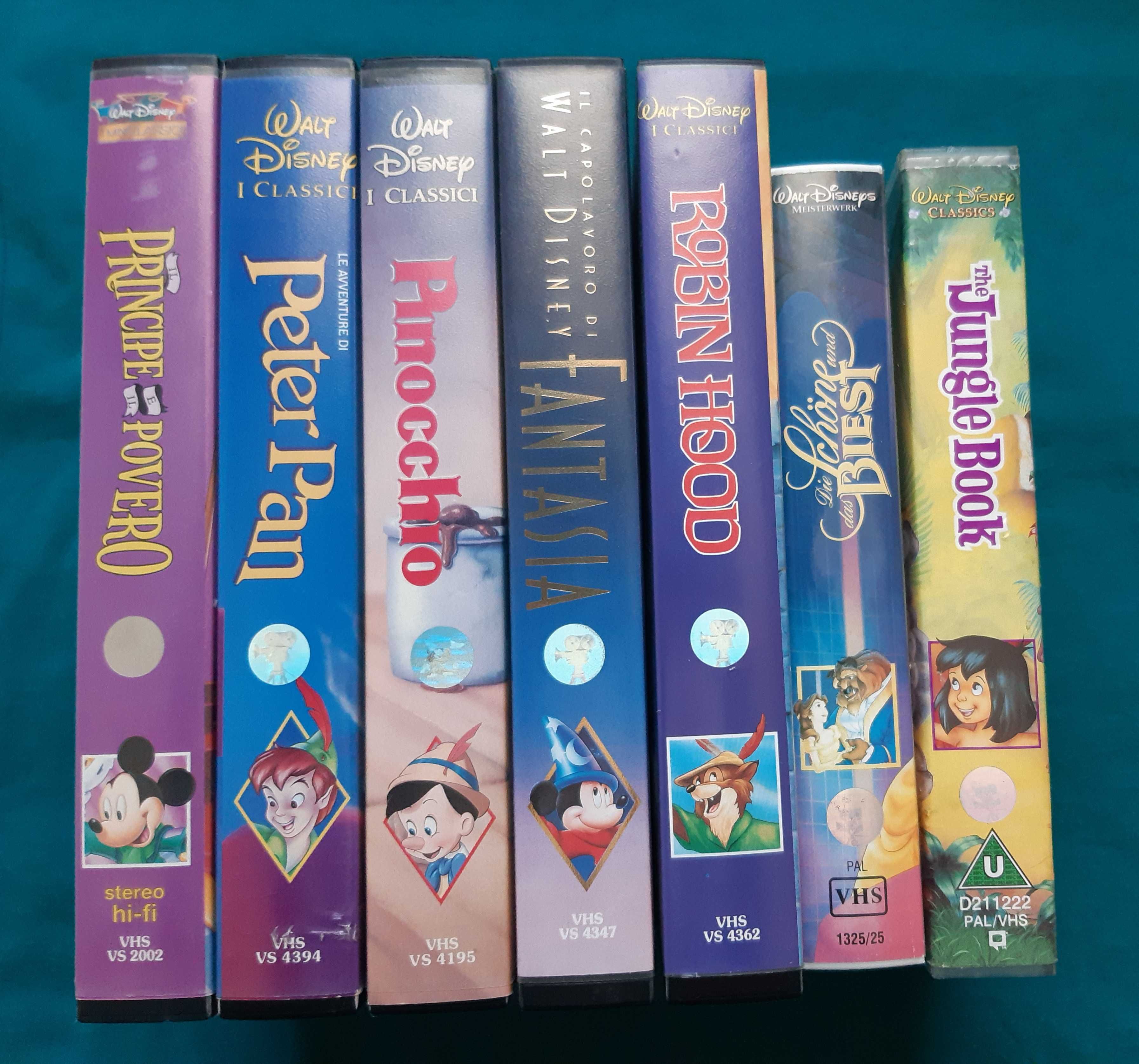 Лот Видеокасети VHS Walt Disney Aнимация 10 Броя