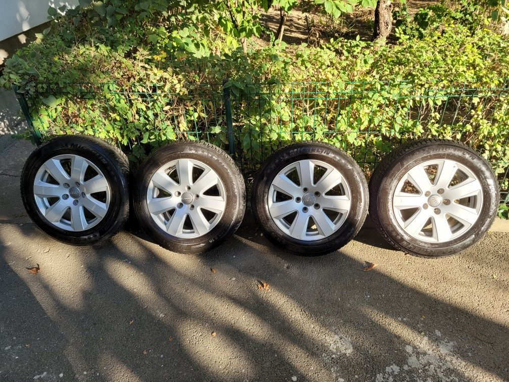 Jante originale Audi R16 + anvelope Michelin iarna Dot 42 /17