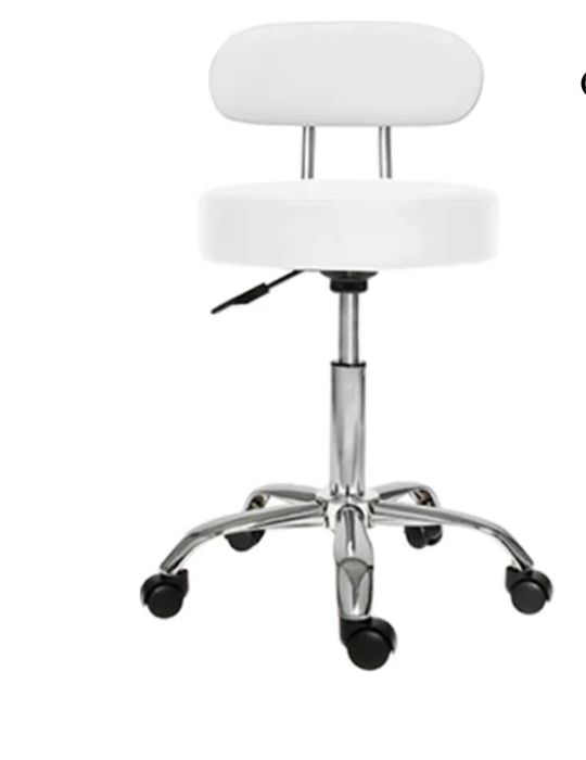 Pat cosmetica (extensii gene)+scaun cosmetica cu spatar alb