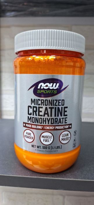 NOW Creatine Monohydrate 0.5kg – Original, Yangi