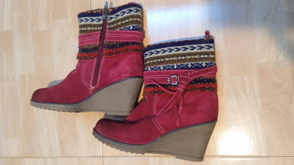 Cizme/ghete iarna de dama Tamaris din piele, made in Germania