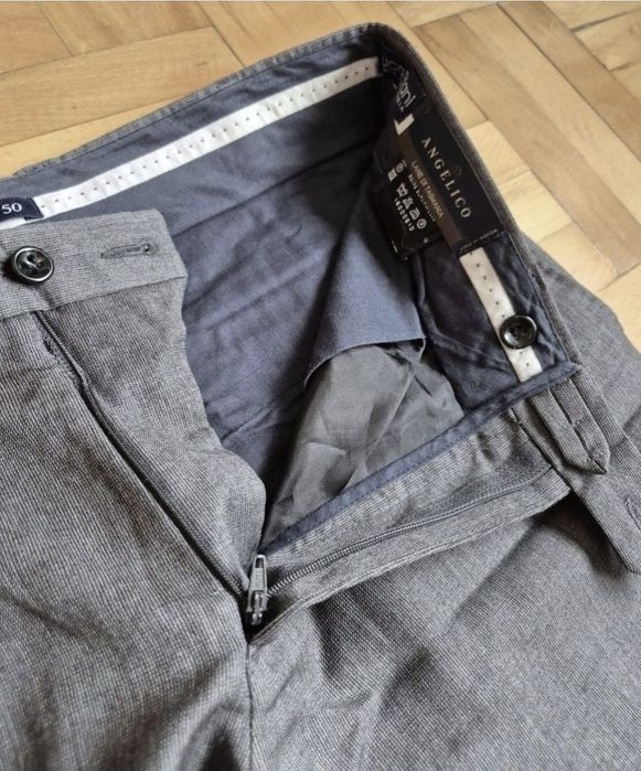 Pantaloni Angelico Luca Bani, Lână Woolmark Noua Virgină Tasmania 48