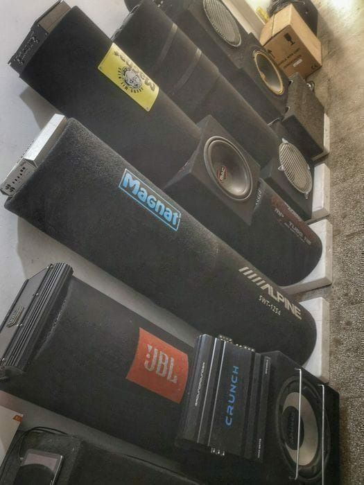 Statie amplificator subwoofer bass kit rms difuzoare audio casetofon