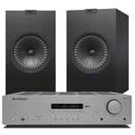 Boxe audiofil KEF Q350 + Amp Cambridge Audio AXR100D + cabluri