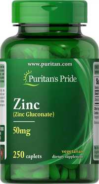цинк Puritan's Pride Zinc 50 Mg 250 веганских таблеток из Америки