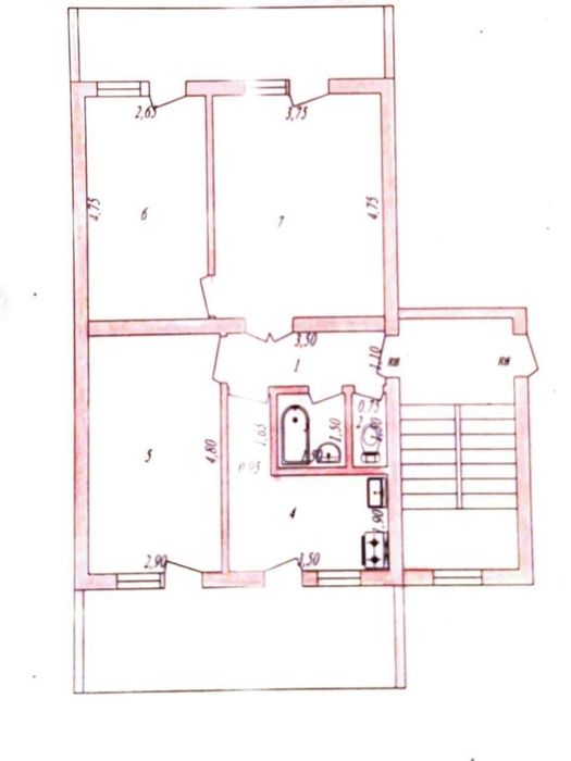 Недорого!  2-этаж Продается 3-комнатная квартира