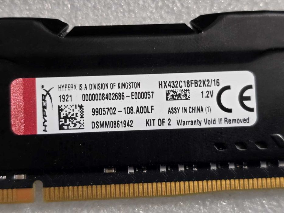 Memorie desktop KINGSTON HyperX Fury Black, 2x8GB DDR4, 3200Mhz, CL18
