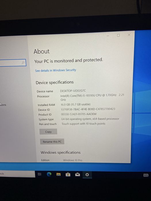 Lenovo ThinkPad T14 Gen1 i5 Touchscreen