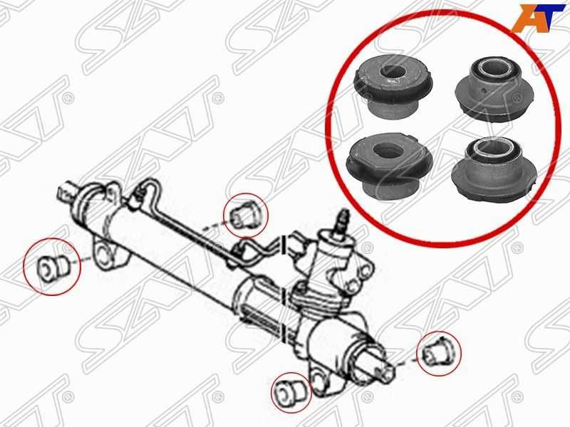 Сайлентблоки рулевой рейки на Японские / Корейские авто