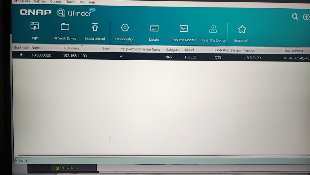 Nas QNAP TS-112  +HDD