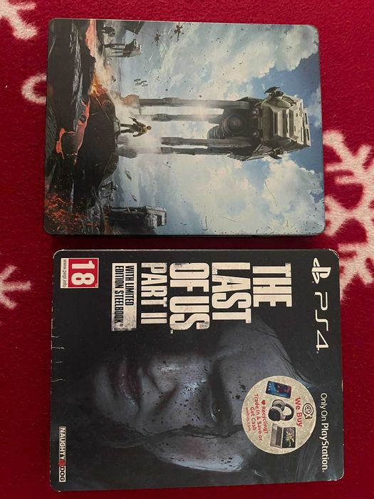 2 x jocuri ps4 steelbook star wars battlefront & the last of us part 2