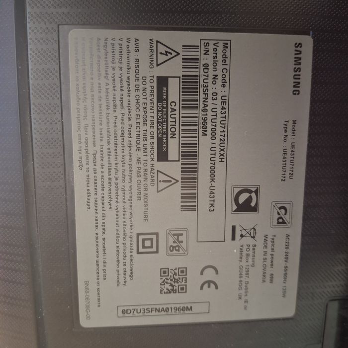 Vand smart samsung 4k 109cm