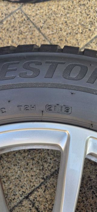 Set 4 roti iarna 225/60 R17 Bridgestone + jante aliaj Audi - excelente