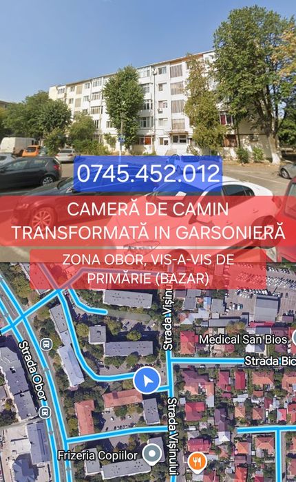 Ofer spre inchiriere camera de cămin (garsoniera) Obor-Bazar-Visinului