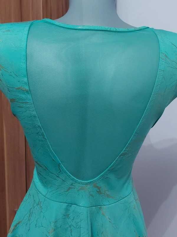 Rochie verde menta cu auriu,mărime 38