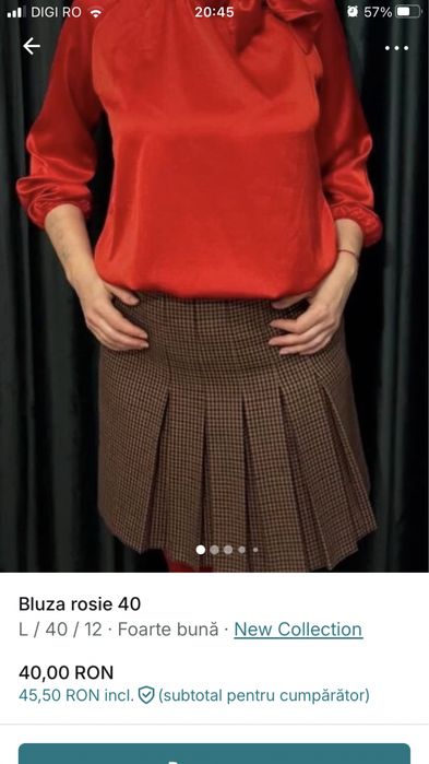 Bluza eleganta rosie