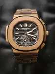 Patek Philippe Nautilus Chronograph 5980/1R Gold Black Dial 40 mm