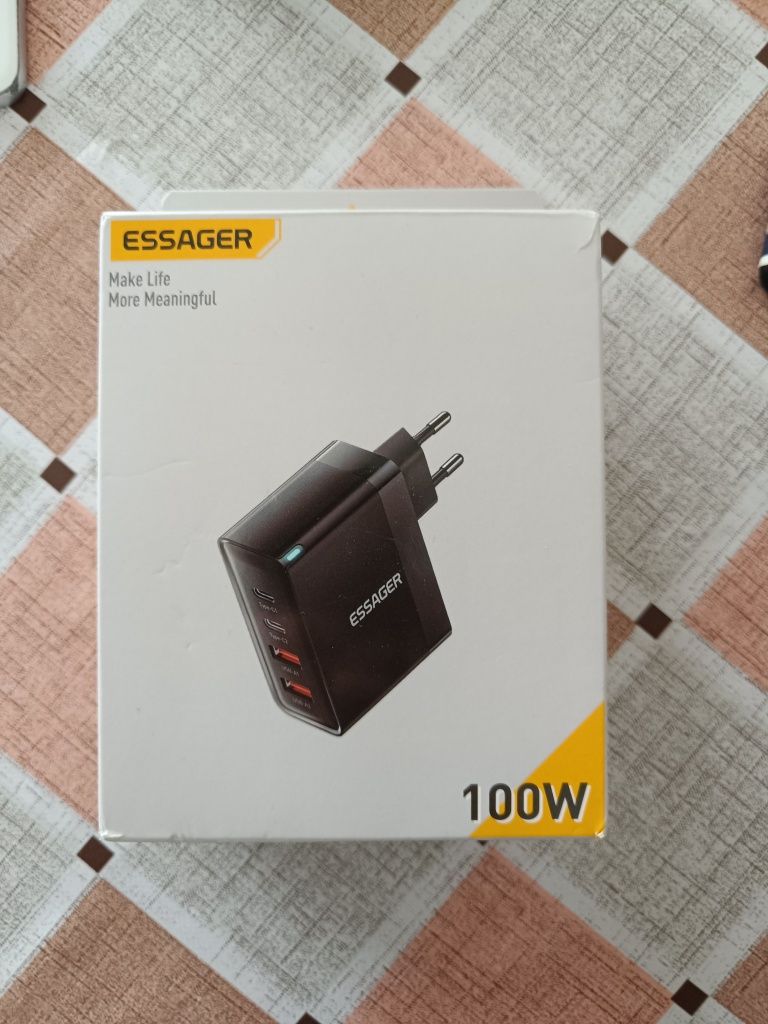 Зарядно Essager 100w, 4 порта GaN