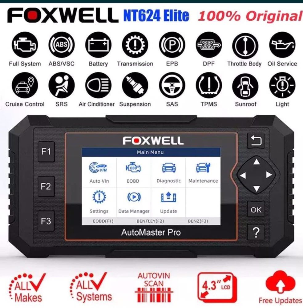 Tester Diagnoza Auto Multimarca Original Foxwell cu Licenta