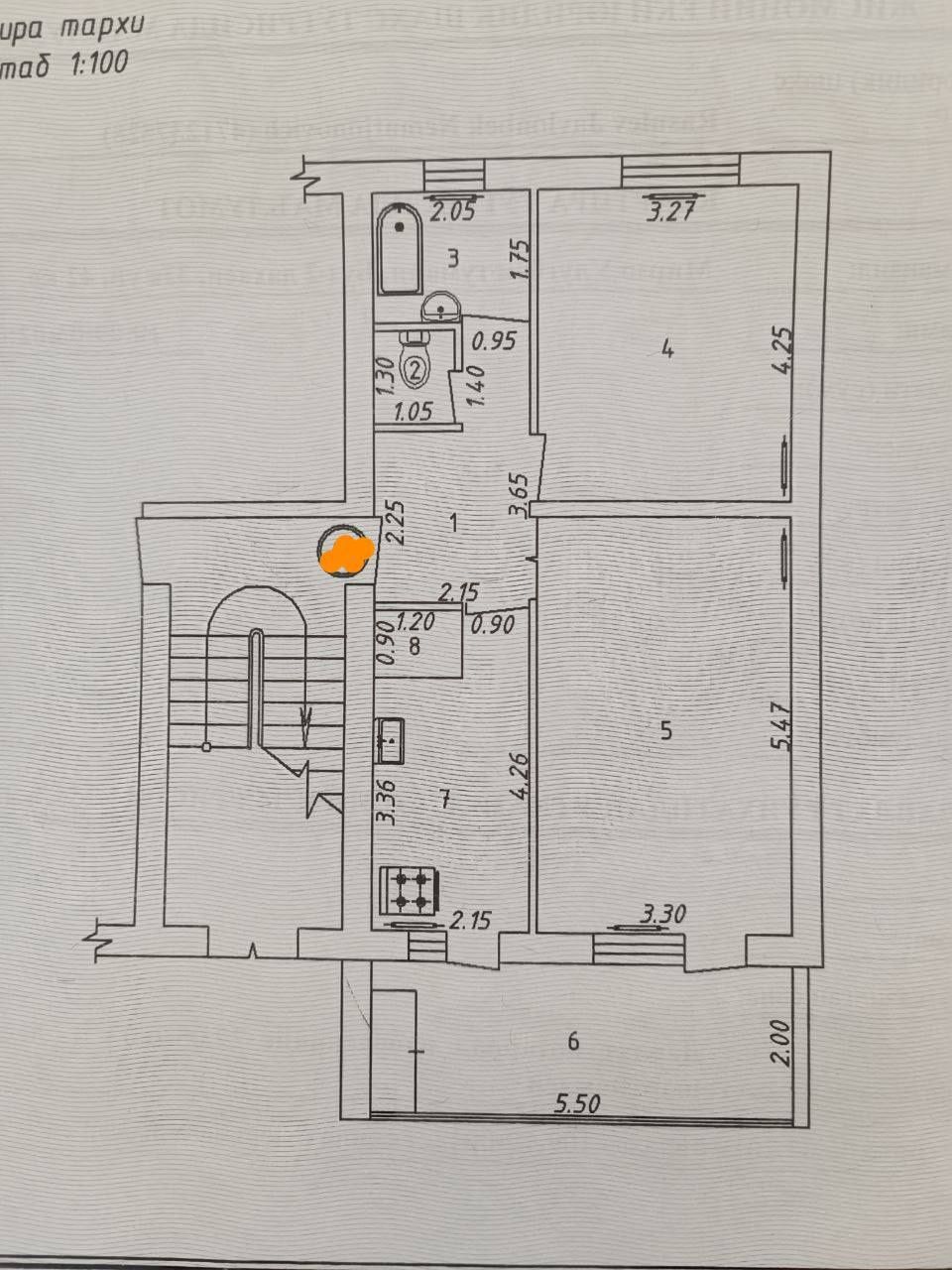 2/4/4 Водник 77 серия 2*6 кирпич 65м2