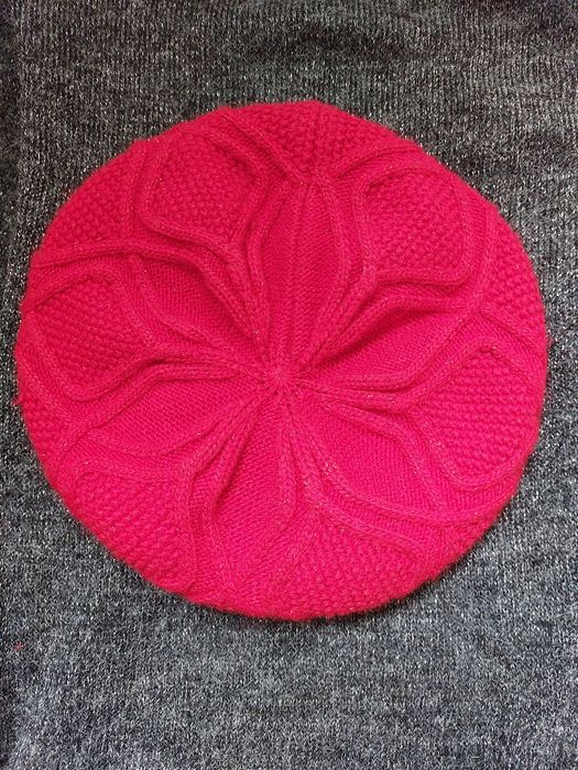 Caciula tip bereta, dublata, 30% casmir