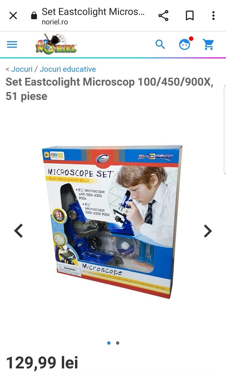 Microscop jucarie albastru pentru copii