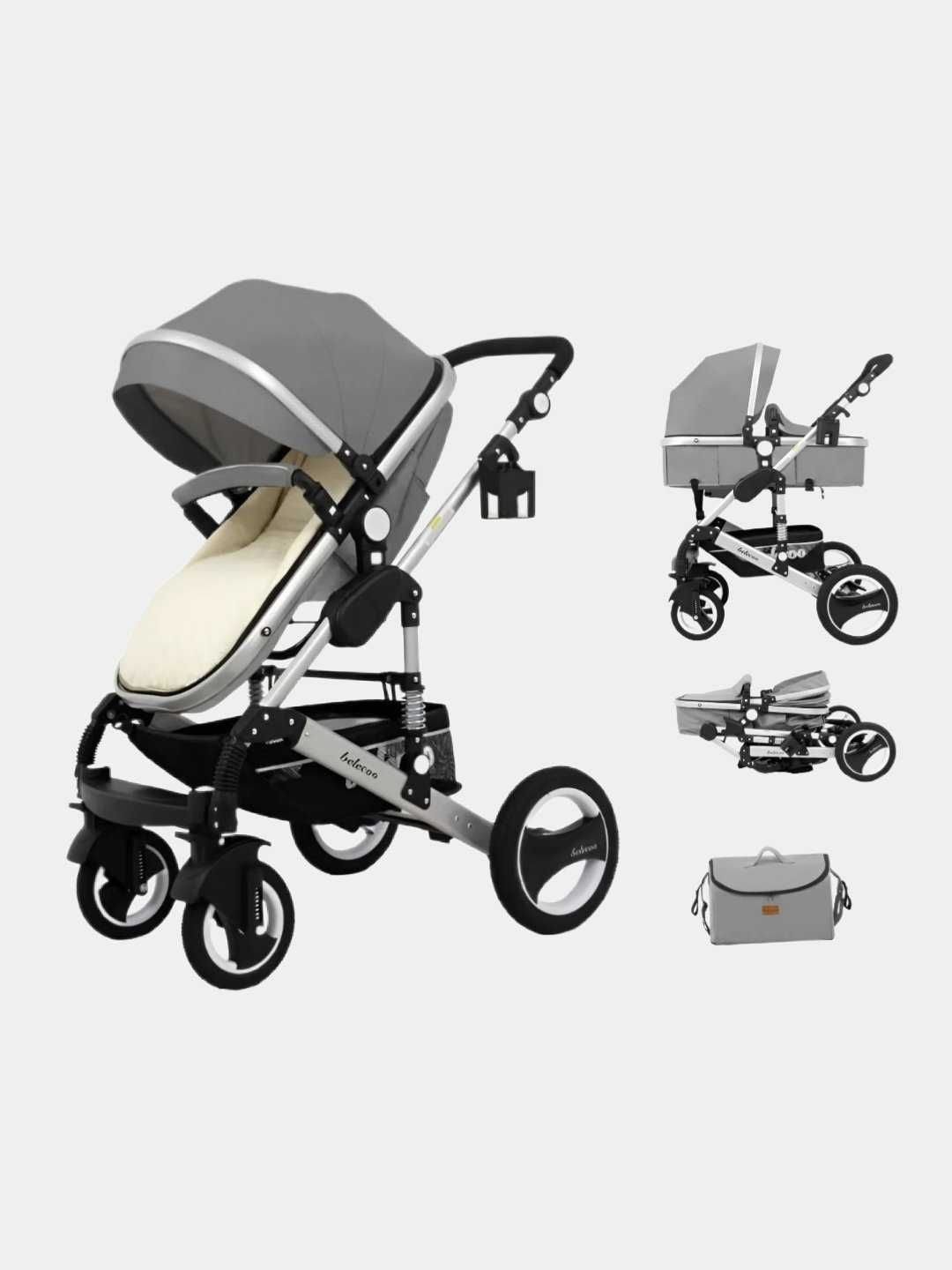 Универсальная детская коляска с большой сумкой Ining Baby Q3 pro