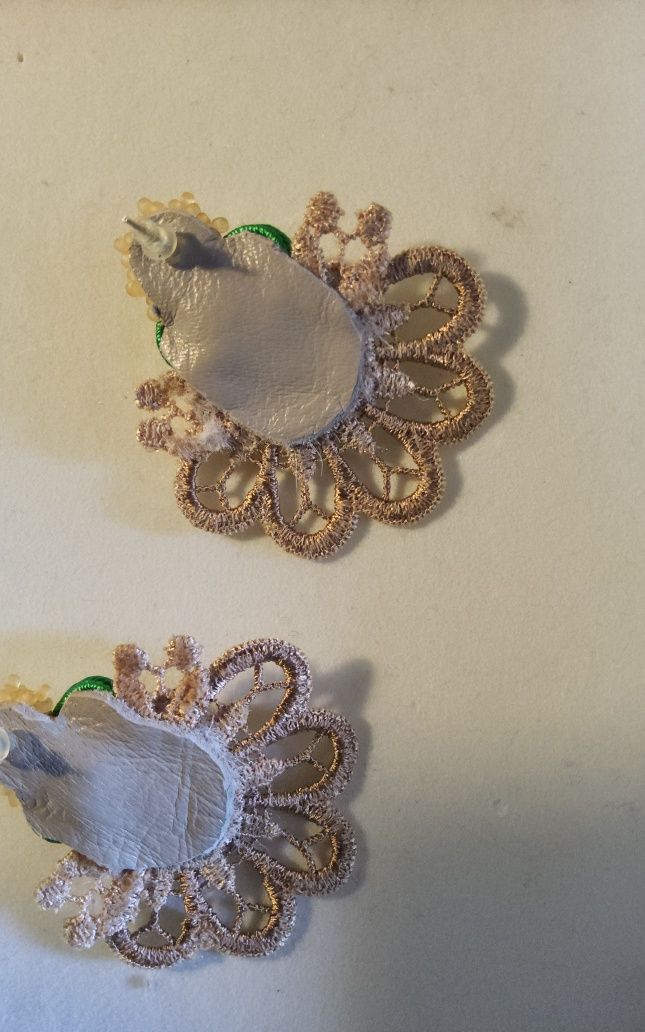 Set colier și cercei soutache cu cristale swarovski