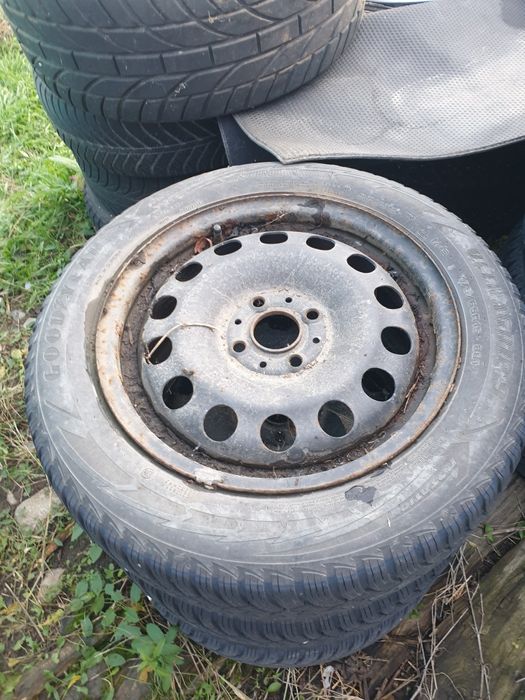 Roti de iarna, jante de tabla r15 4x100 cu anvelope 175.65.r15  Mini o