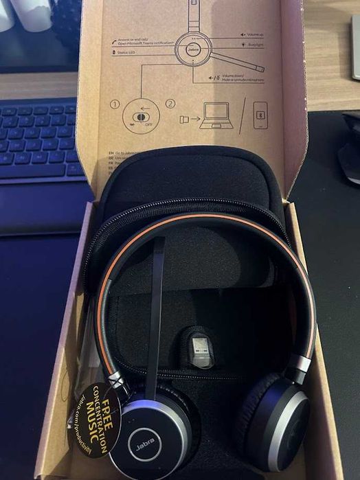 Безжични блутут слушалки с микрофон Jabra Evolve 65 нови