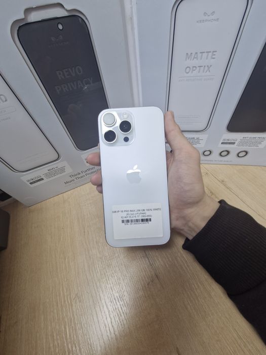 16 pro max iphone 256 gb 100% white