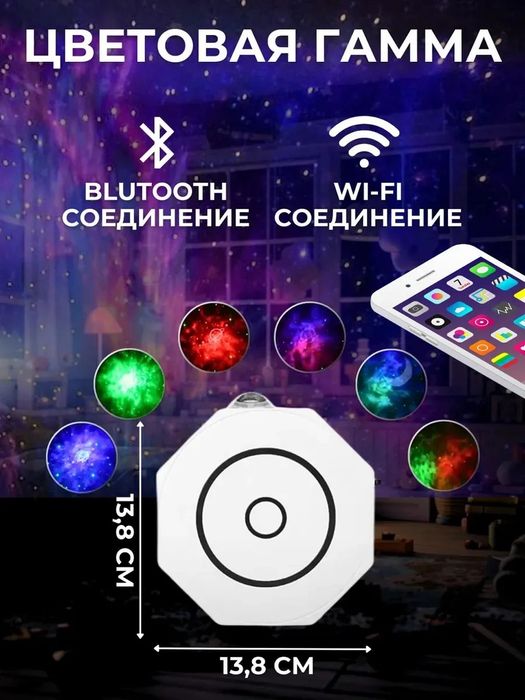 Ночник проектор с пультом Звёздное небо