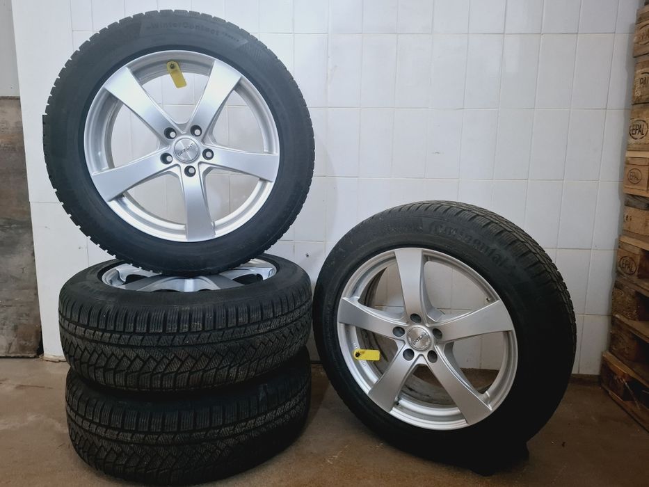 Set 4 jante cu anvelope de iarna 235 55 r18 continental  5x112