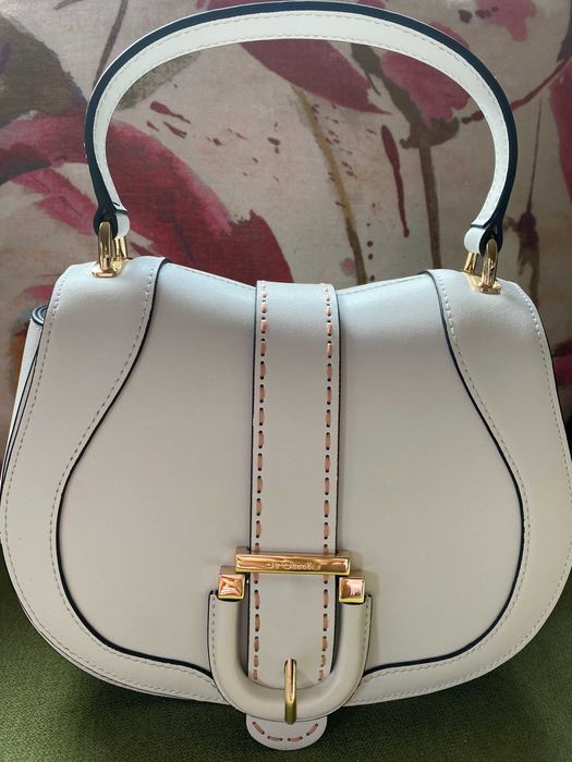 Мини дамска чанта от естествена кожа, изработена в Италия