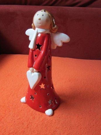 Craciun cadou rar inger mare cu inimioara Germania pastrat nou