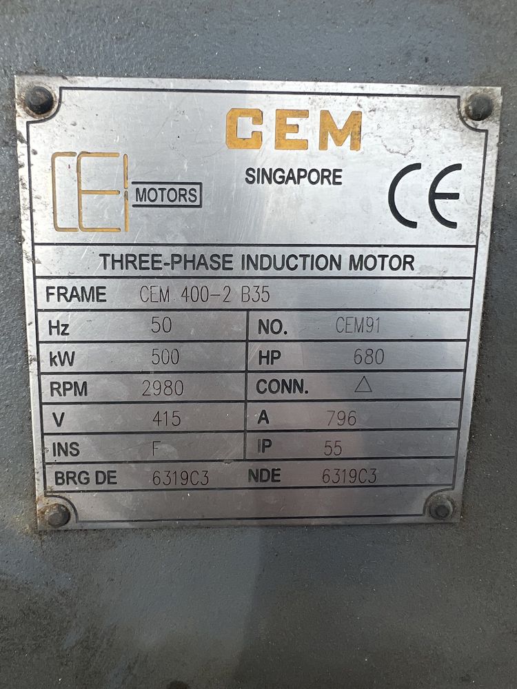 Ел.двигател CEM 500 kW / 2900 RPM/ електродвигател/електромотор