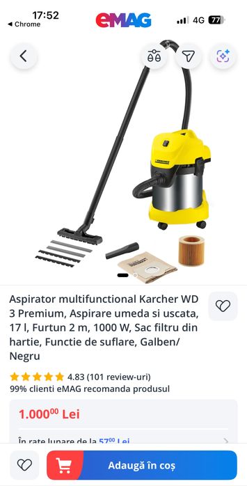 Aspirator KARCHER WD 3 Premium