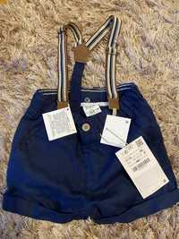 2 perechi pantaloni scurti din material in, marimea 86, Zara si Lupilu