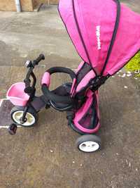Tricicleta Beberoyal Milano Trike 511 TC roz copii, pliabila, reglabil