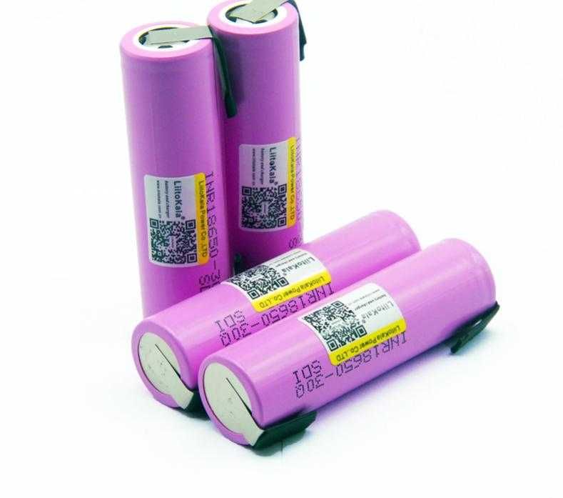 LiitoKala® 3.7v Батерия 18650 с Фабрично Запоена Пластинка 30A 3000mAh