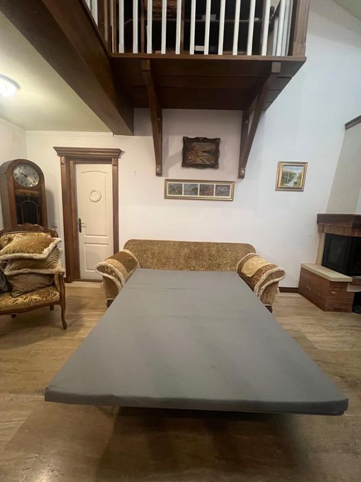 Canapea extensibilă + fotoliu stil baroc (Chippendale) lemn masiv,noi