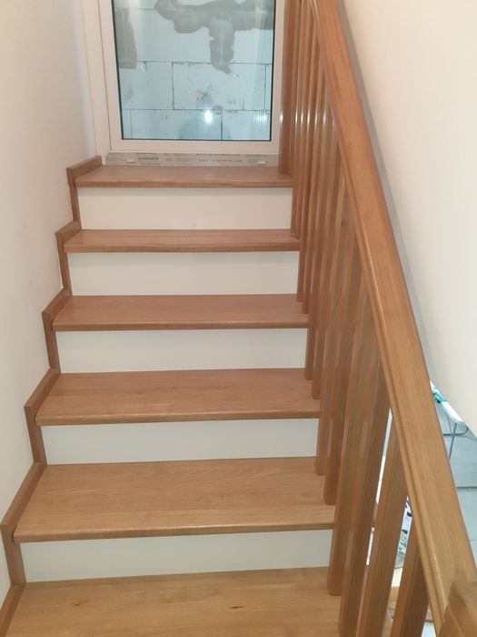 Trepte mana curenta parchet lemn masiv fag, stejar, Mobilemn