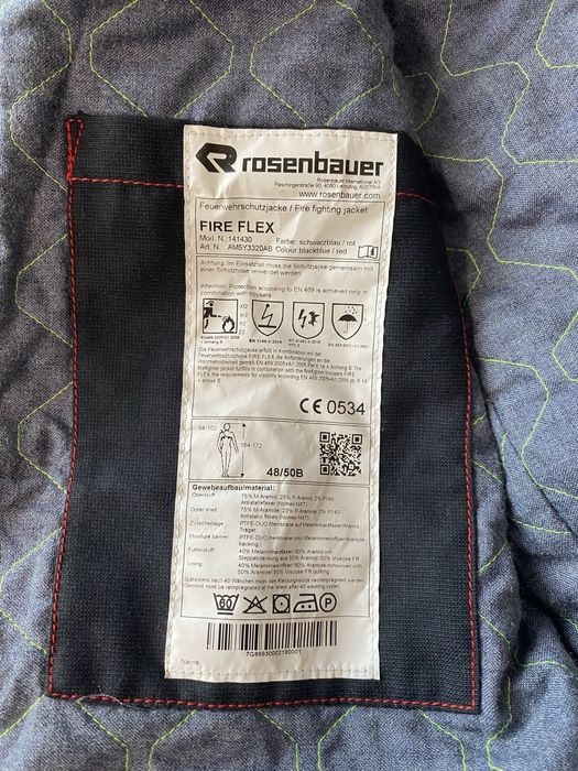 ROSENBAUER-jacheta , impecabila, profesionala, pt pompieri, size 48/50